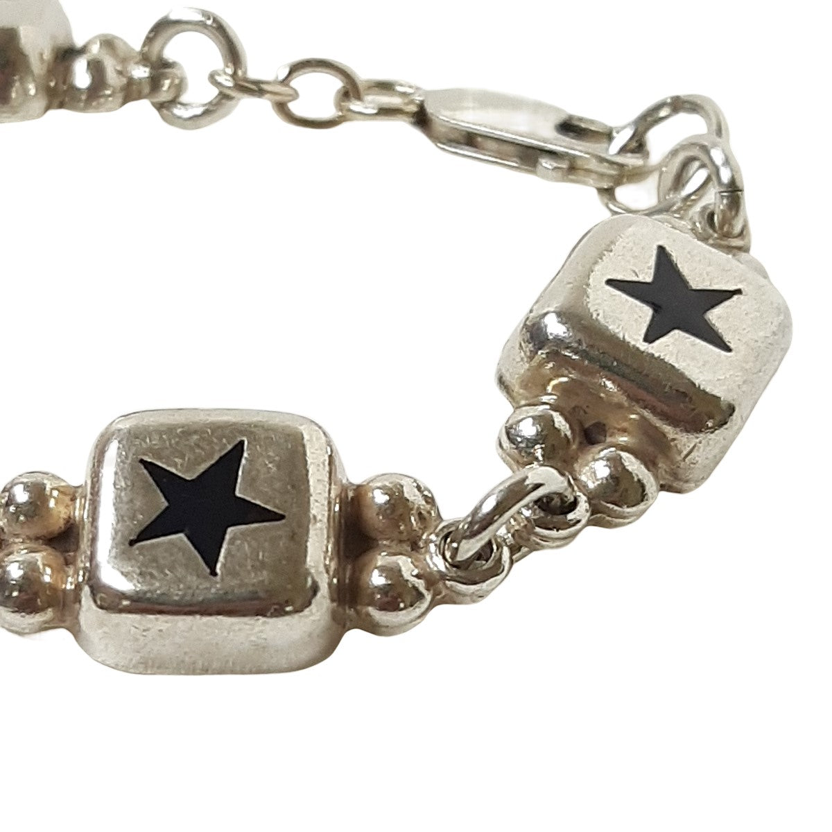 ヴィンテージ シルバー925 ブラックオニキス インレイ スター 
