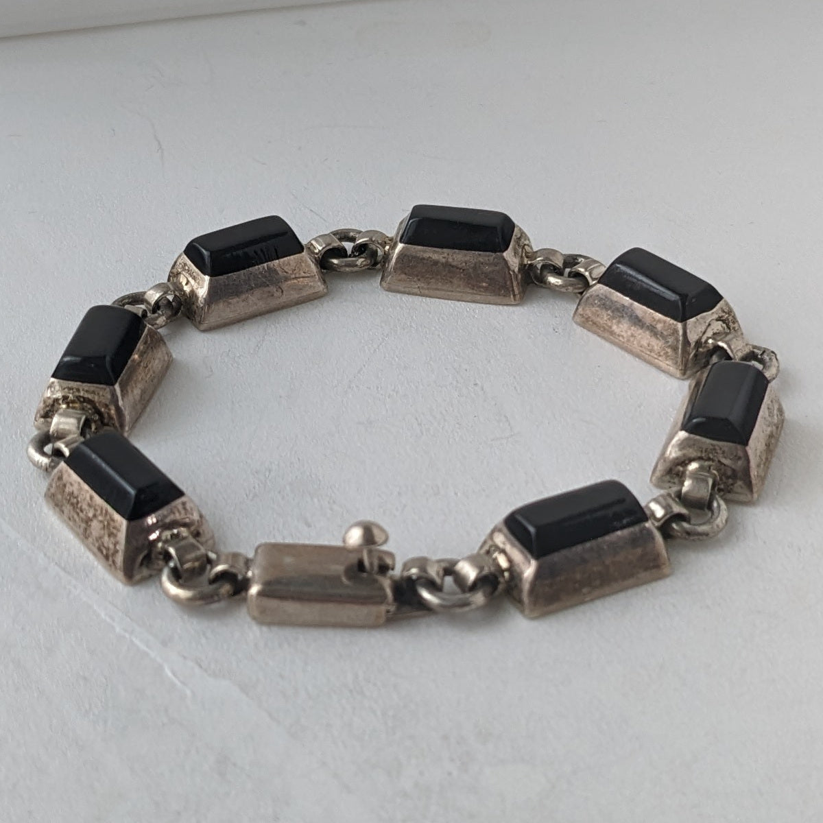 Mexico Vtg Bracelet メキシカン オニキス ブレスレット - ブレスレット