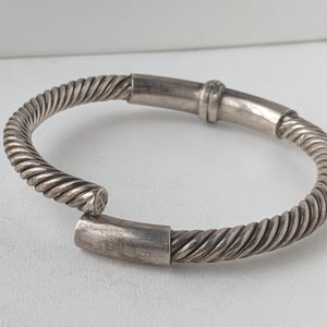 ヴィンテージ メキシカンシルバー925 ツイステッド バングル ブレスレット 46g / Vintage Sterling Silver Mexico Twisted Bangle Bracelet