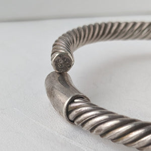 ヴィンテージ メキシカンシルバー925 ツイステッド バングル ブレスレット 46g / Vintage Sterling Silver Mexico Twisted Bangle Bracelet