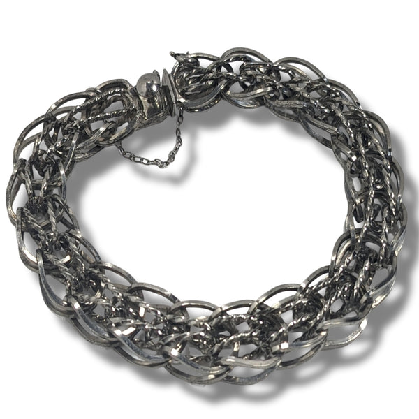 ヴィンテージブレスレット ヴィンテージシルバー925チェーンブレスレット22g