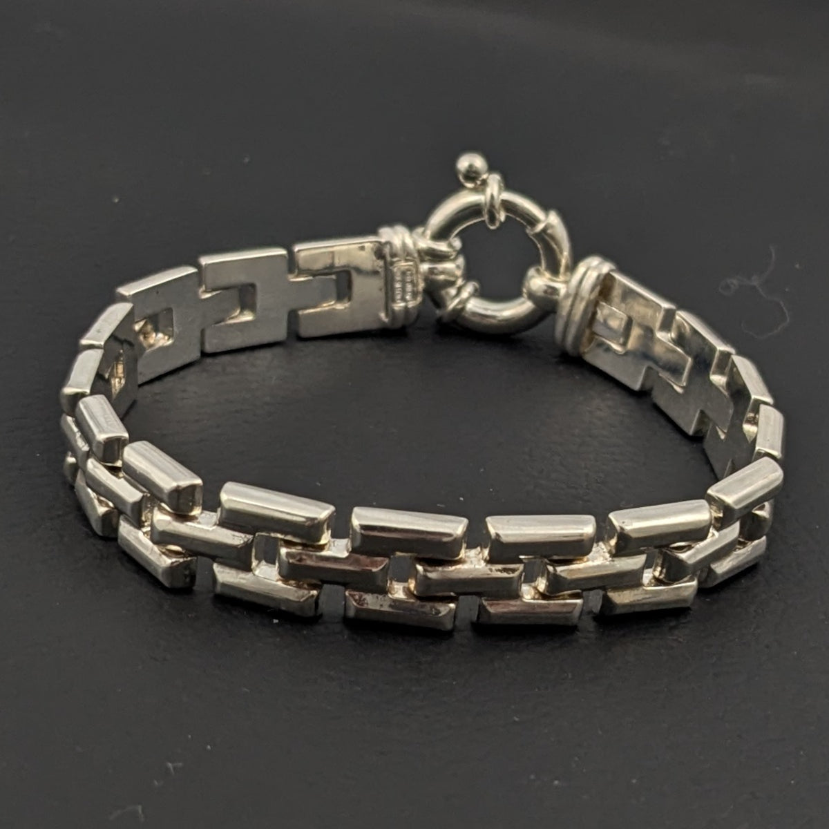 ヴィンテージ メキシカンシルバー925 パンサーチェーン ブレスレット 93g