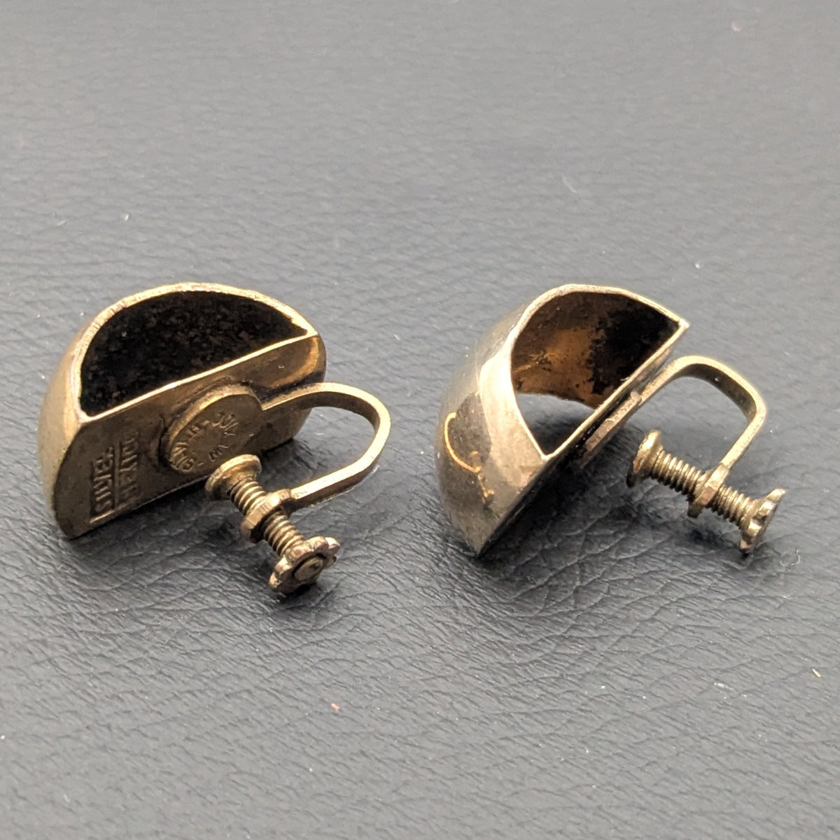 ヴィンテージ メキシカンシルバー925 20's~40's ゴールド イヤリング 7.0g