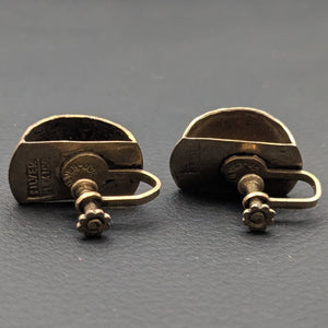 ヴィンテージ メキシカンシルバー925 20's~40's ゴールド イヤリング 7.0g