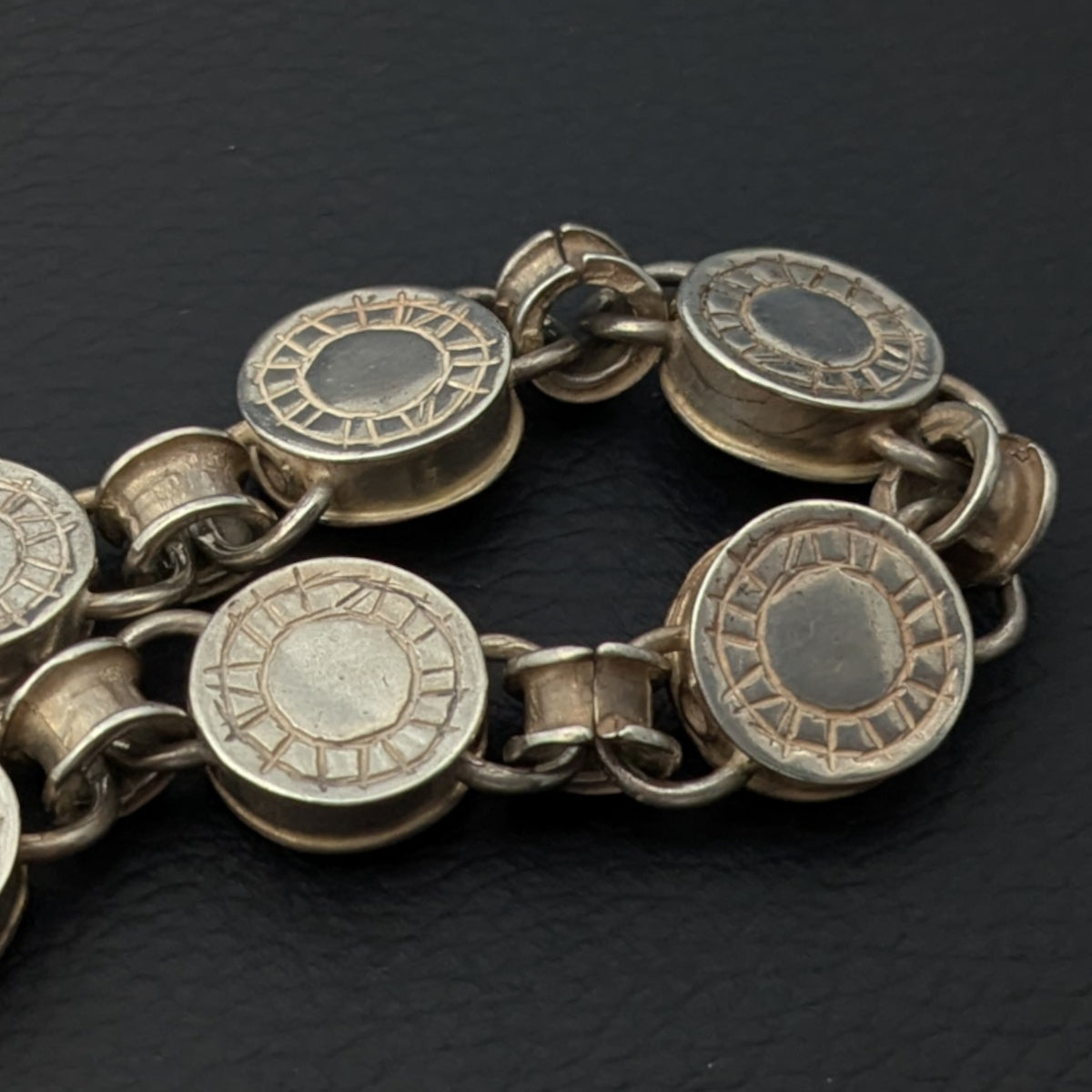 ヴィンテージ シルバー925 ハンドメイド ブレスレット 21g