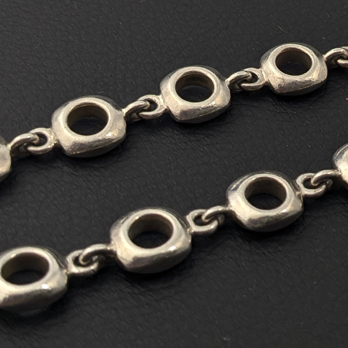 ヴィンテージ シルバー925 トグル ブレスレット29.5g
