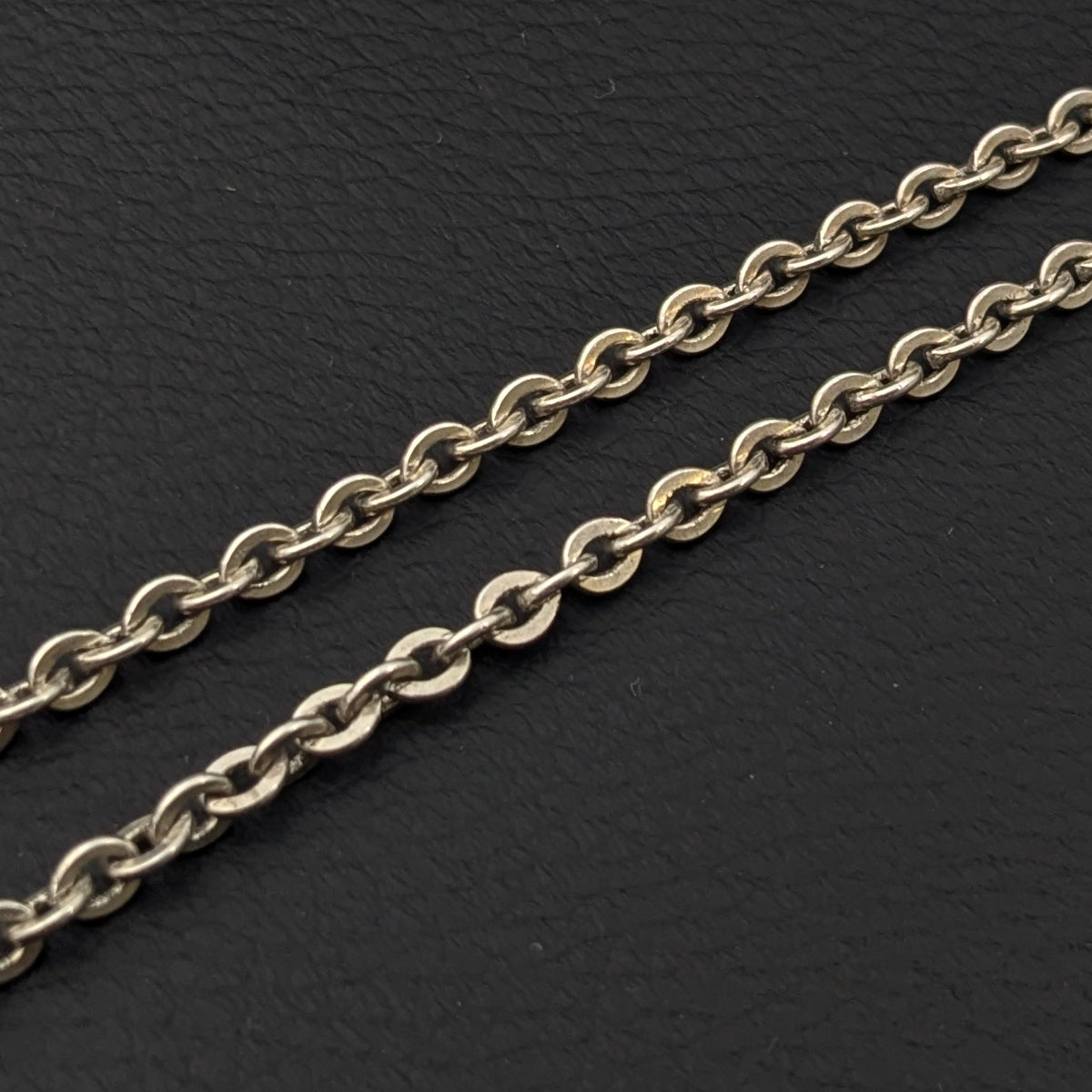 ヴィンテージ メキシカンシルバー925 ケーブルチェーン ロングネックレス 16g