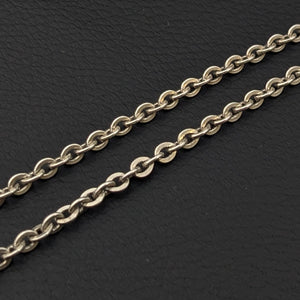 ヴィンテージ メキシカンシルバー925 ケーブルチェーン ロングネックレス 16g
