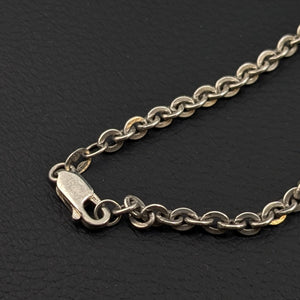 ヴィンテージ メキシカンシルバー925 ケーブルチェーン ロングネックレス 16g