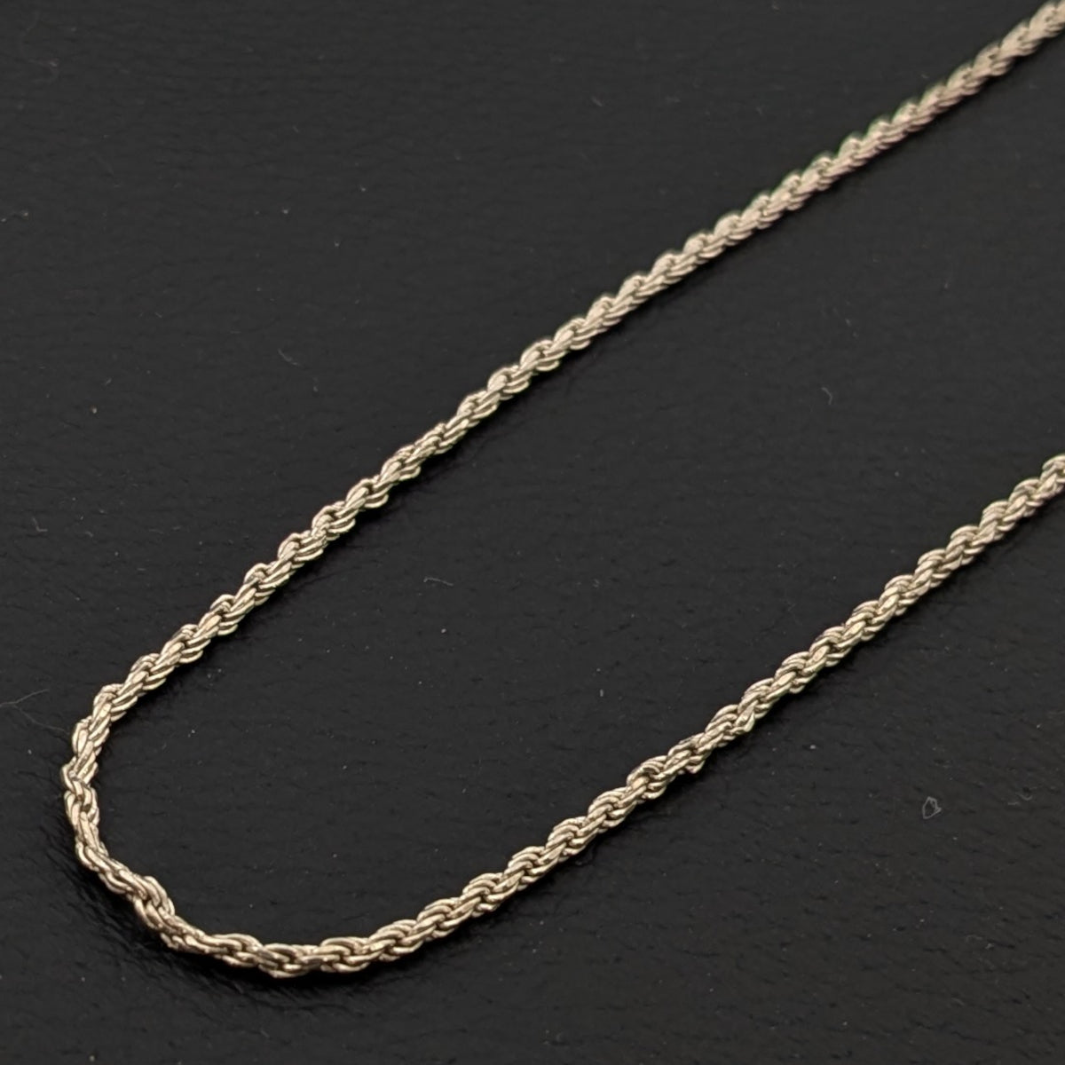 ヴィンテージ イタリアンシルバー925 ロープチェーンネックレス5.1g