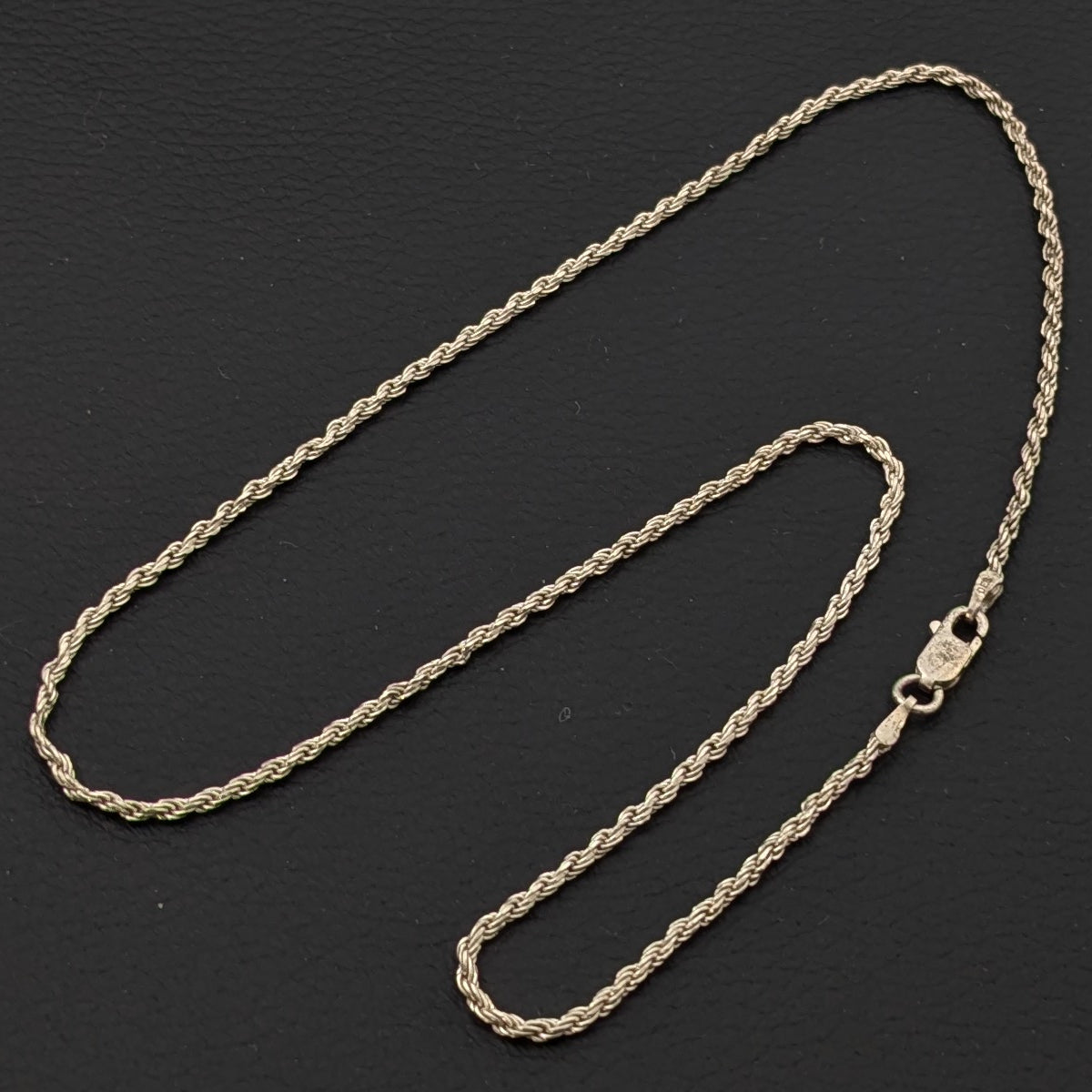 ヴィンテージ イタリアンシルバー925 ロープチェーンネックレス5.1g