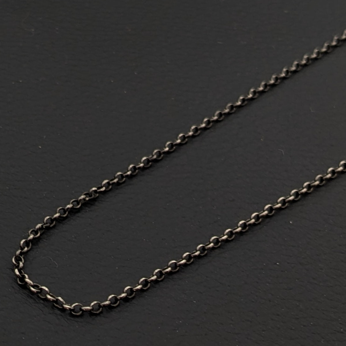 ヴィンテージ シルバー925 ケーブルチェーン ネックレス 2.6g