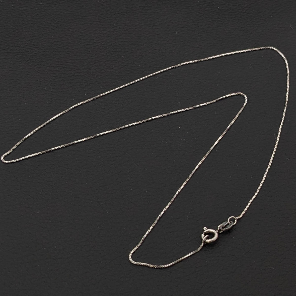ヴィンテージ イタリアンシルバー925 ボックスチェーンネックレス1.5g