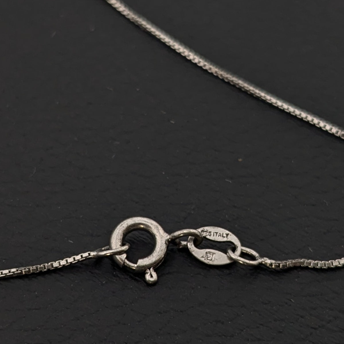 ヴィンテージ イタリアンシルバー925 ボックスチェーンネックレス1.5g