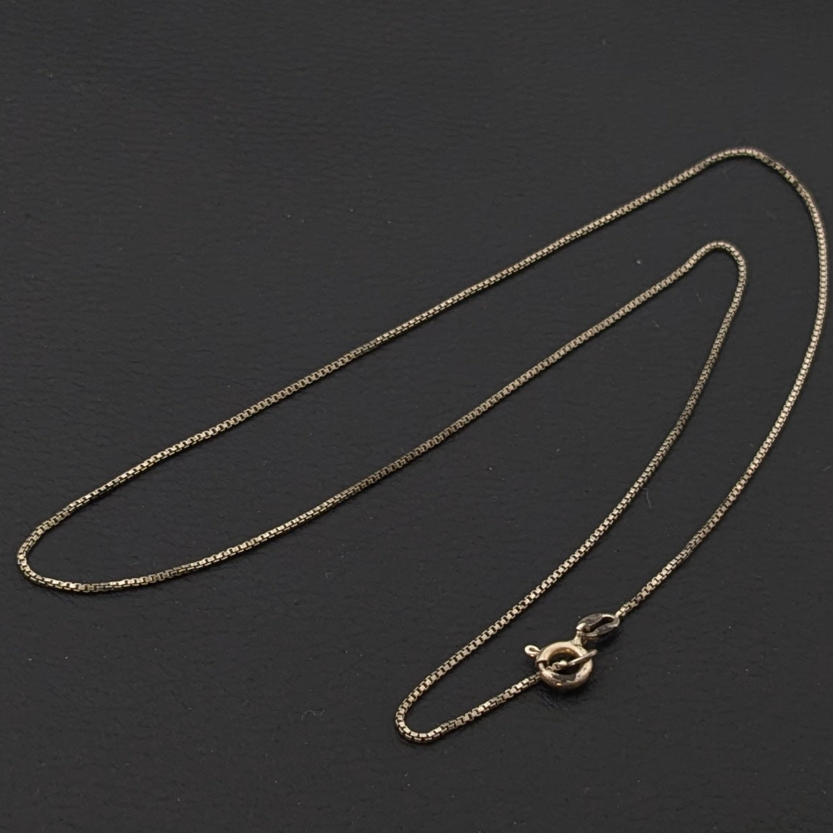 ヴィンテージ イタリアンシルバー925 ボックスチェーンネックレス1.9g