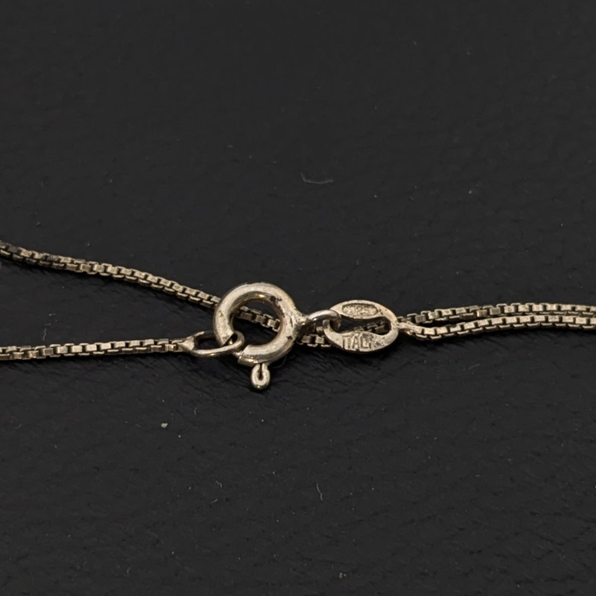 ヴィンテージ イタリアンシルバー925 ボックスチェーンネックレス1.9g