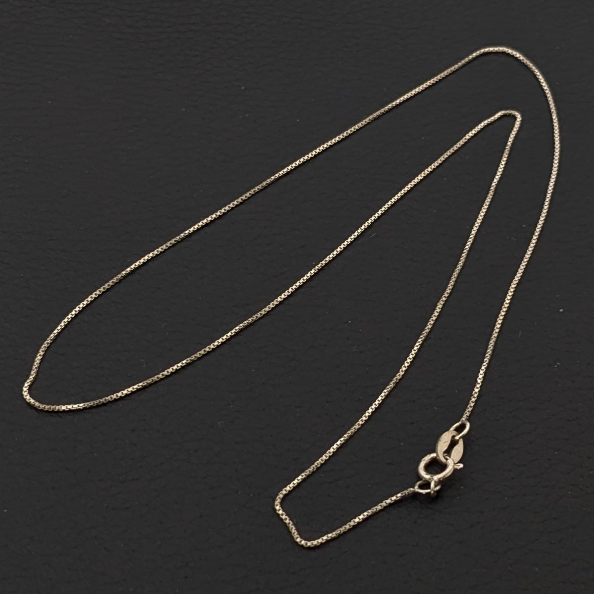 ヴィンテージ イタリアンシルバー925 ボックスチェーンネックレス1.1g