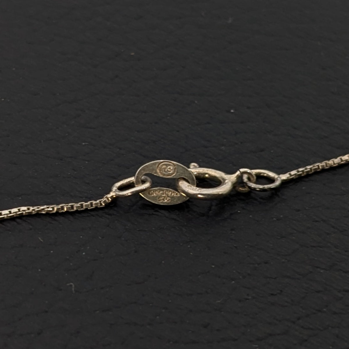 ヴィンテージ イタリアンシルバー925 ボックスチェーンネックレス1.1g