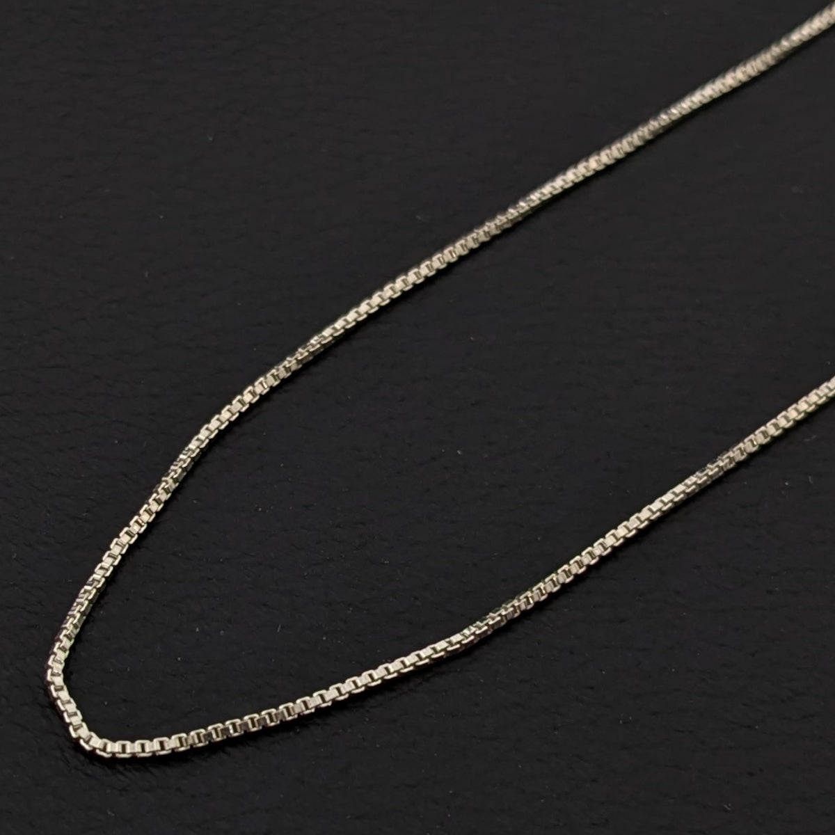 ヴィンテージ イタリアンシルバー925 ボックスチェーンネックレス2.8g