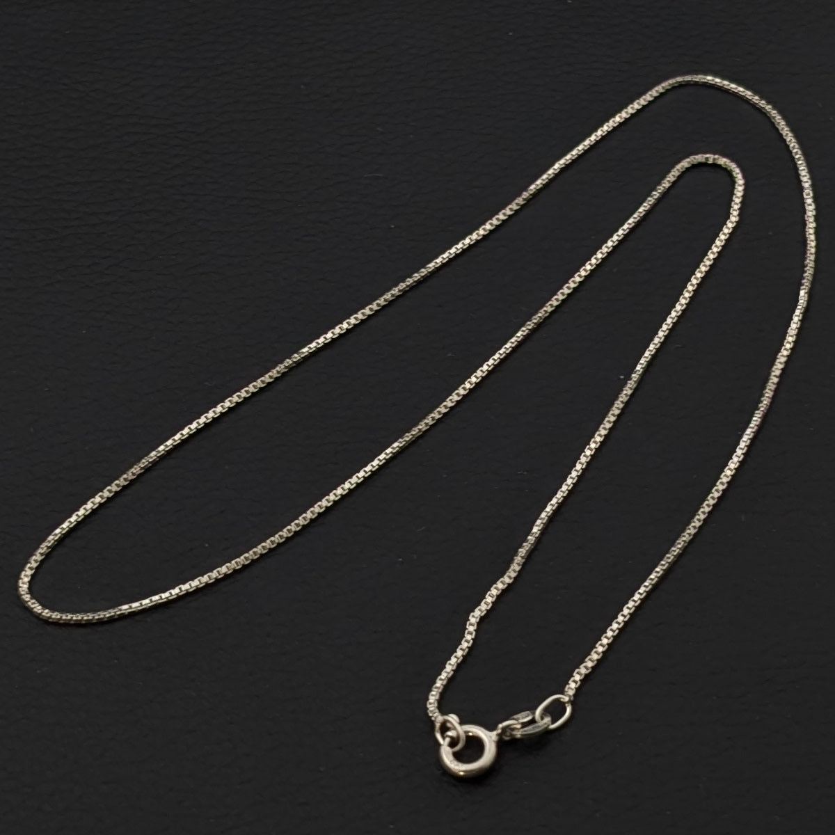 ヴィンテージ イタリアンシルバー925 ボックスチェーンネックレス2.8g