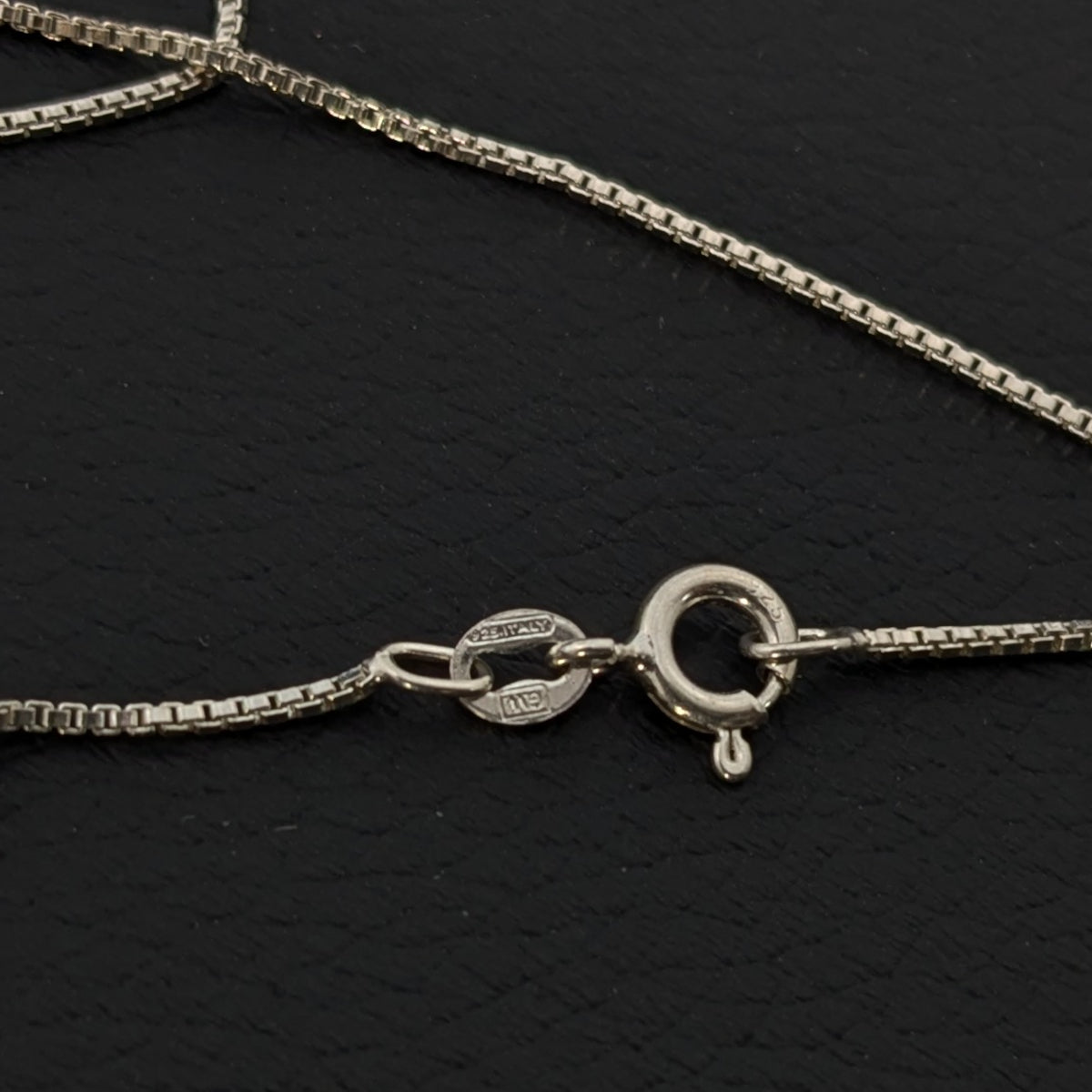 ヴィンテージ イタリアンシルバー925 ボックスチェーンネックレス2.8g