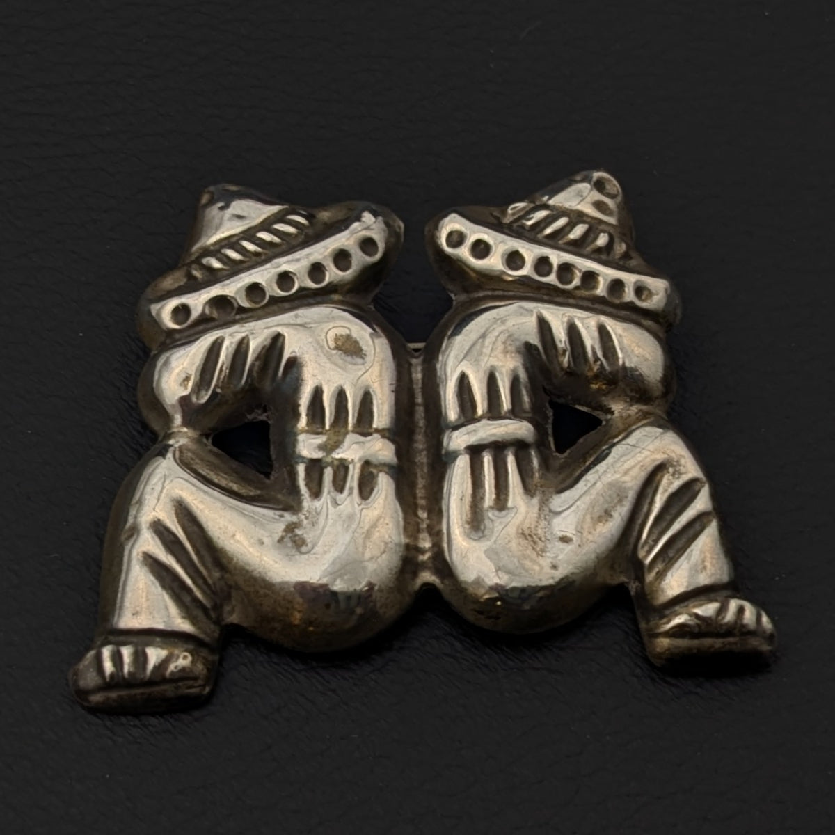 ヴィンテージ メキシカンシルバー925 70's イーグルマーク DELFINO ブローチ 11g