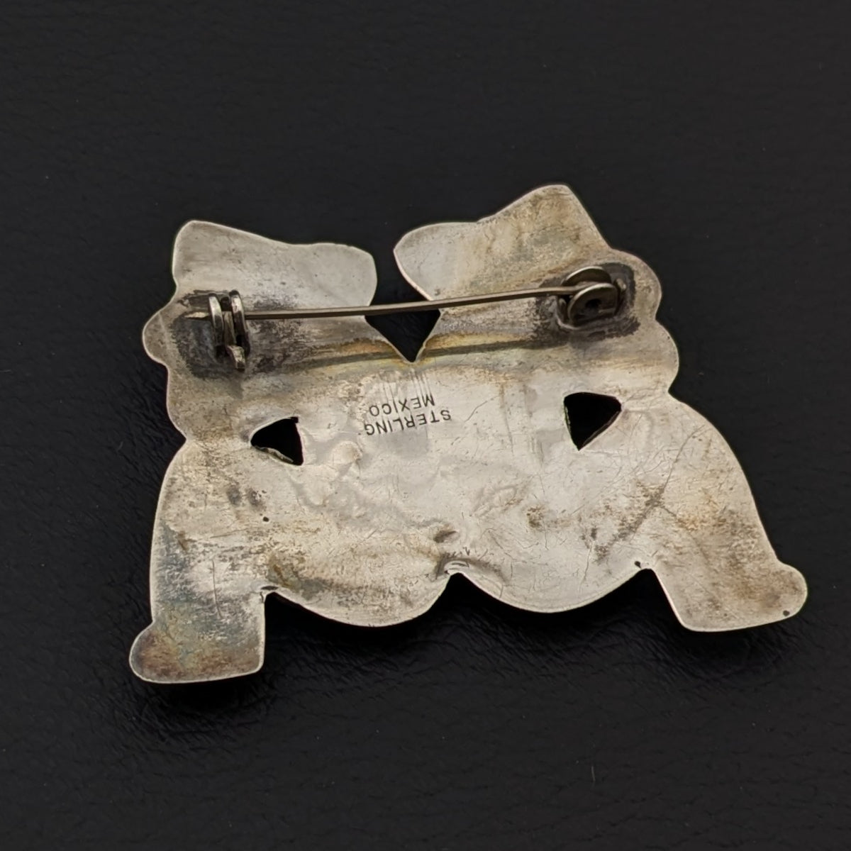 ヴィンテージ メキシカンシルバー925 70's イーグルマーク DELFINO ブローチ 11g