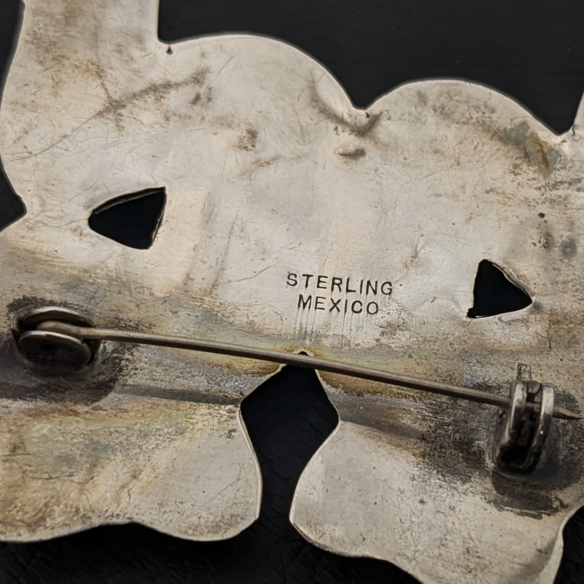 ヴィンテージ メキシカンシルバー925 70's イーグルマーク DELFINO ブローチ 11g