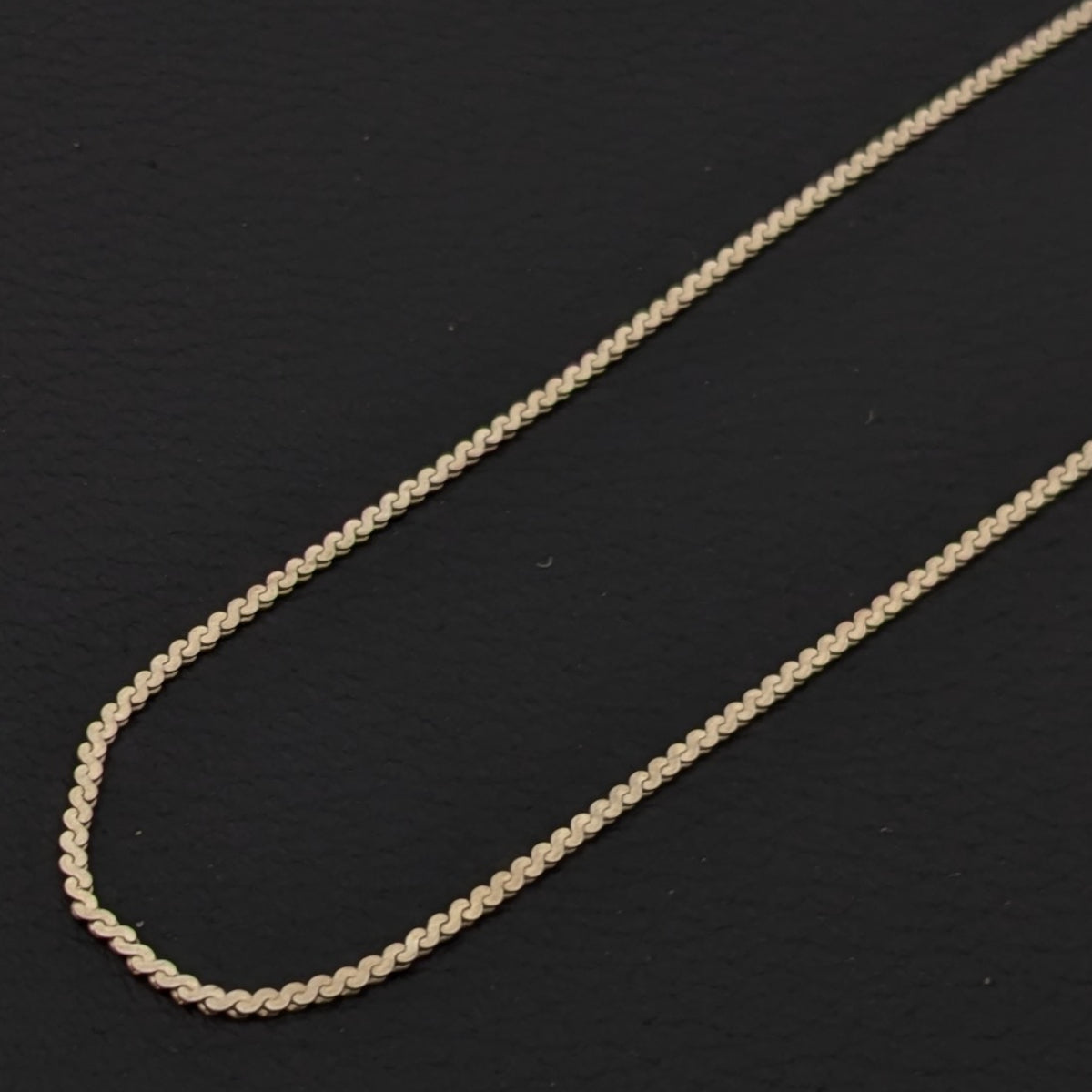 ヴィンテージ イタリアンシルバー925 サーペンタインチェーン ロングネックレス 3.8g