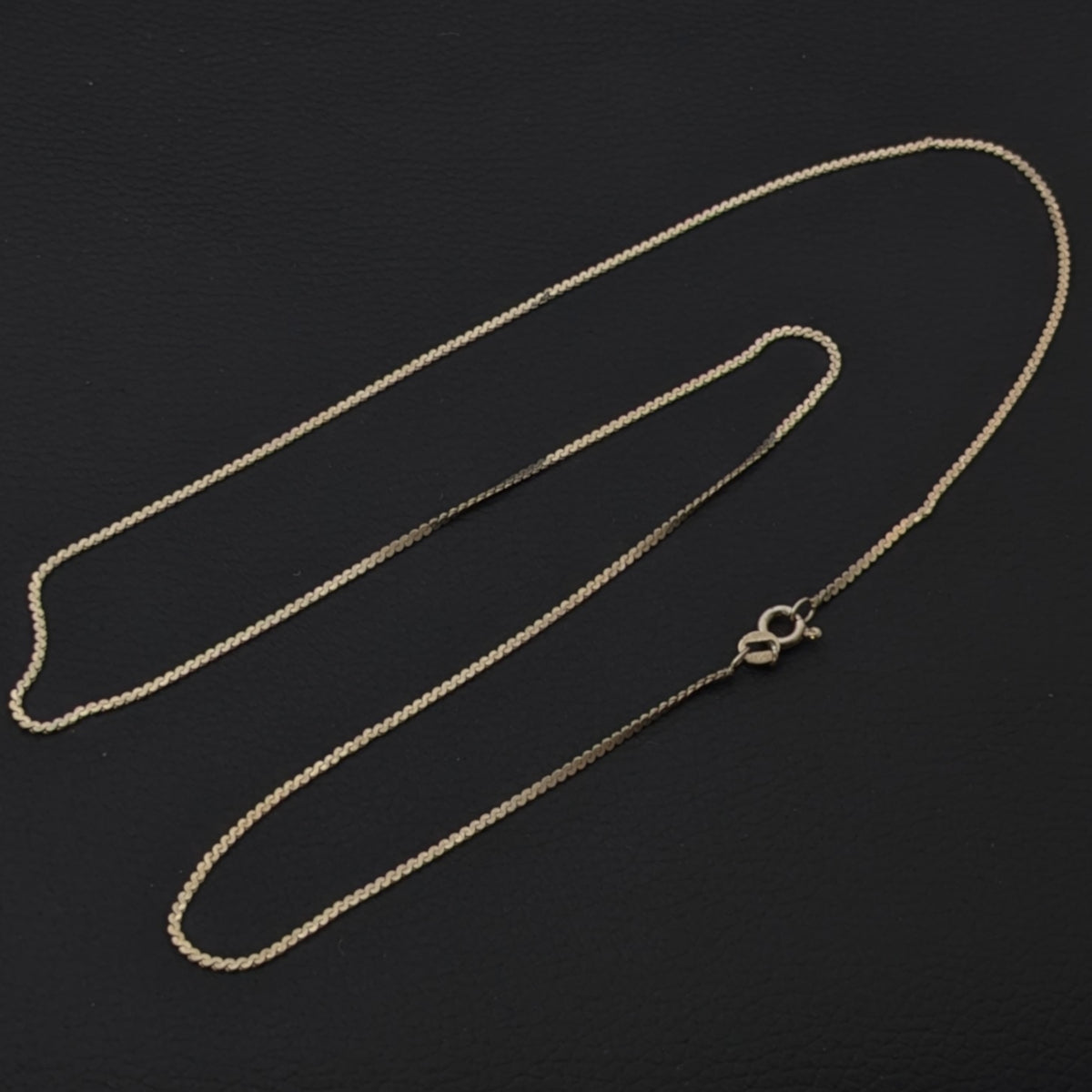 ヴィンテージ イタリアンシルバー925 サーペンタインチェーン ロングネックレス 3.8g