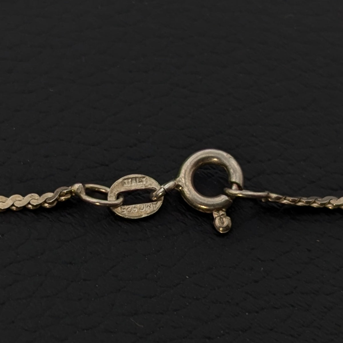ヴィンテージ イタリアンシルバー925 サーペンタインチェーン ロングネックレス 3.8g