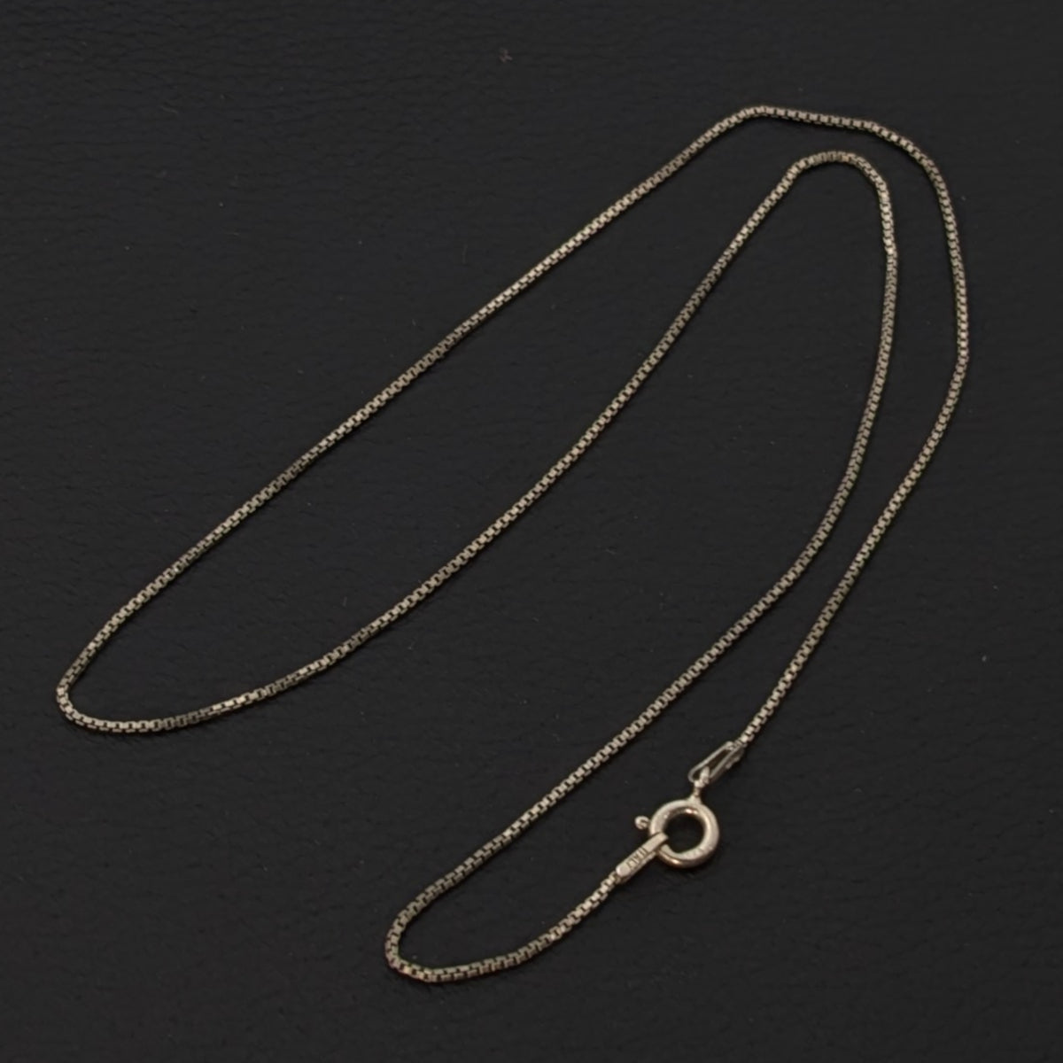 ヴィンテージ イタリアンシルバー925 ボックスチェーンネックレス1.6g