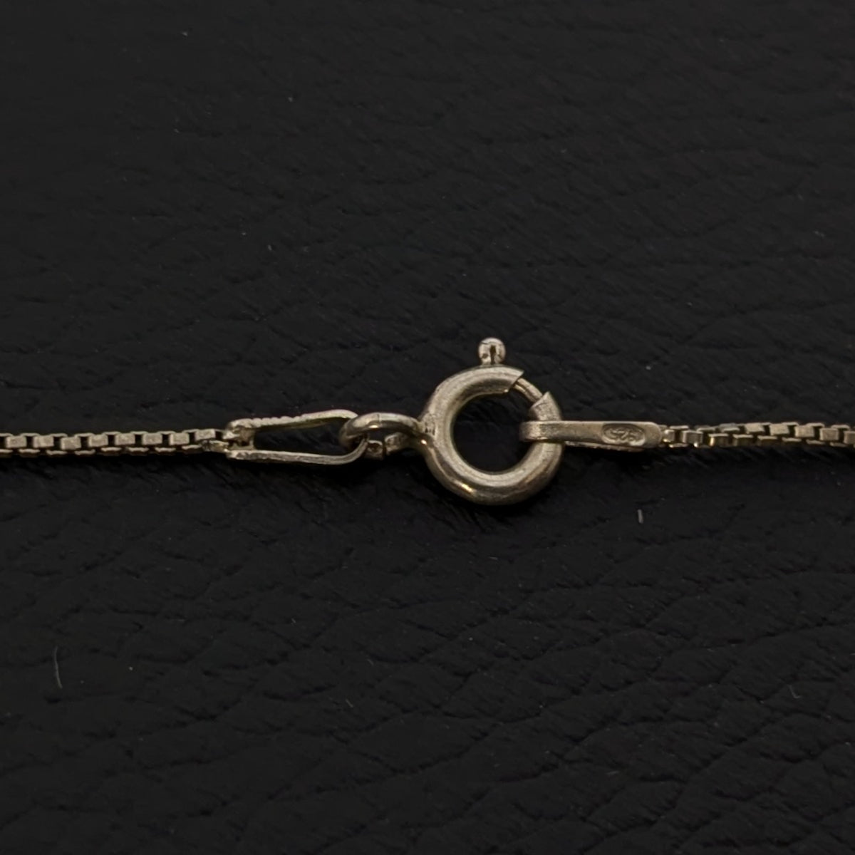 ヴィンテージ イタリアンシルバー925 ボックスチェーンネックレス1.6g