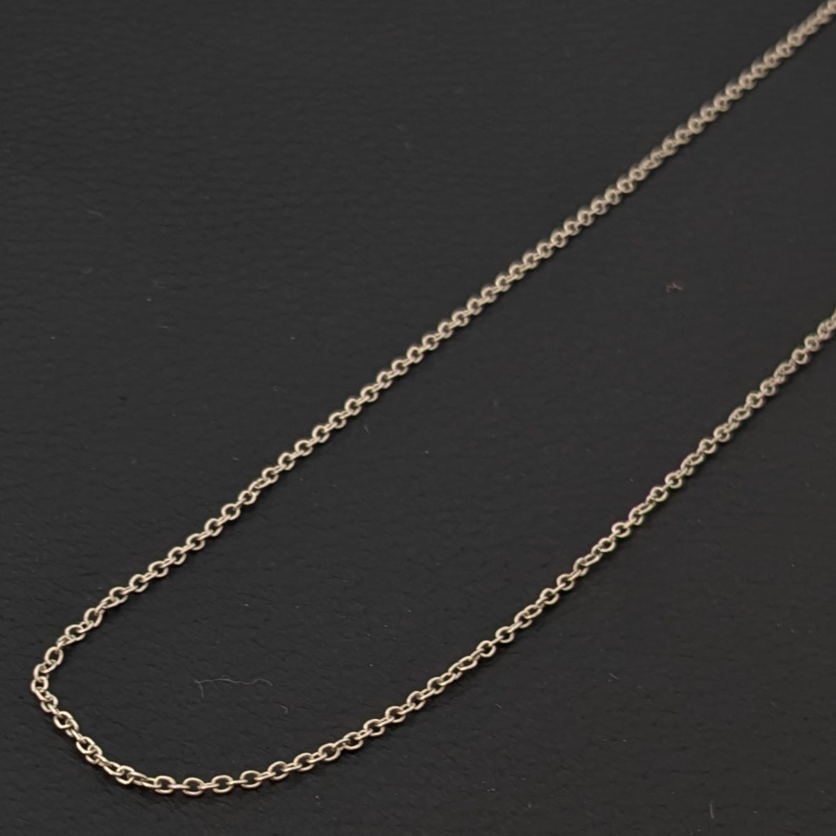 ヴィンテージ イタリアンシルバー925 ケーブルチェーン ネックレス 1.4g