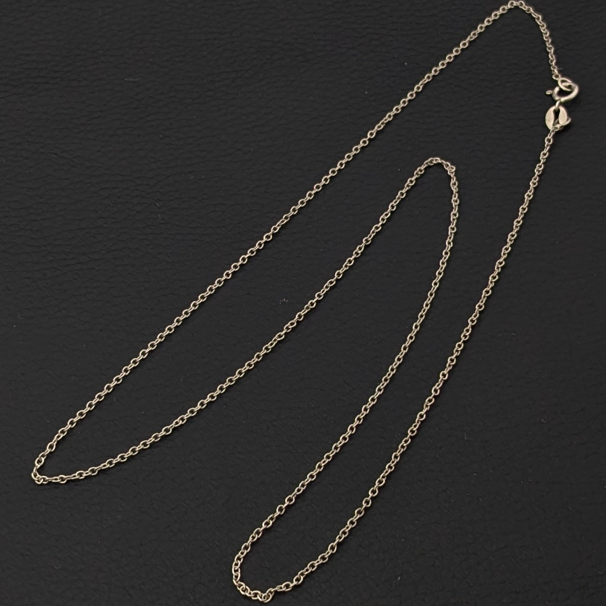 ヴィンテージ イタリアンシルバー925 ケーブルチェーン ネックレス 1.4g
