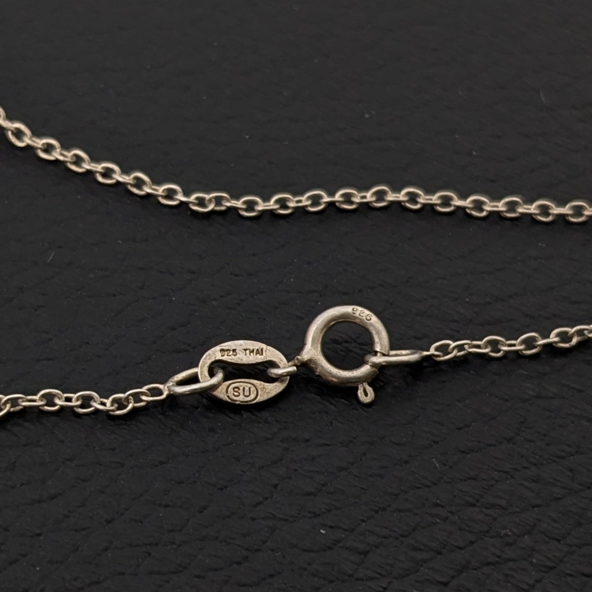 ヴィンテージ イタリアンシルバー925 ケーブルチェーン ネックレス 1.4g