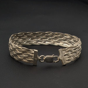 ヴィンテージ イタリアンシルバー925 メッシュ ヘリンボーンチェーン