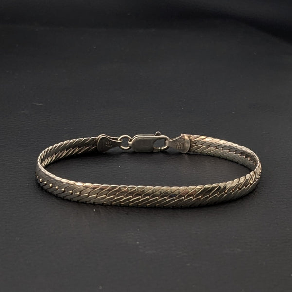 ヴィンテージ イタリアンシルバー925 ヘリンボーンチェーン