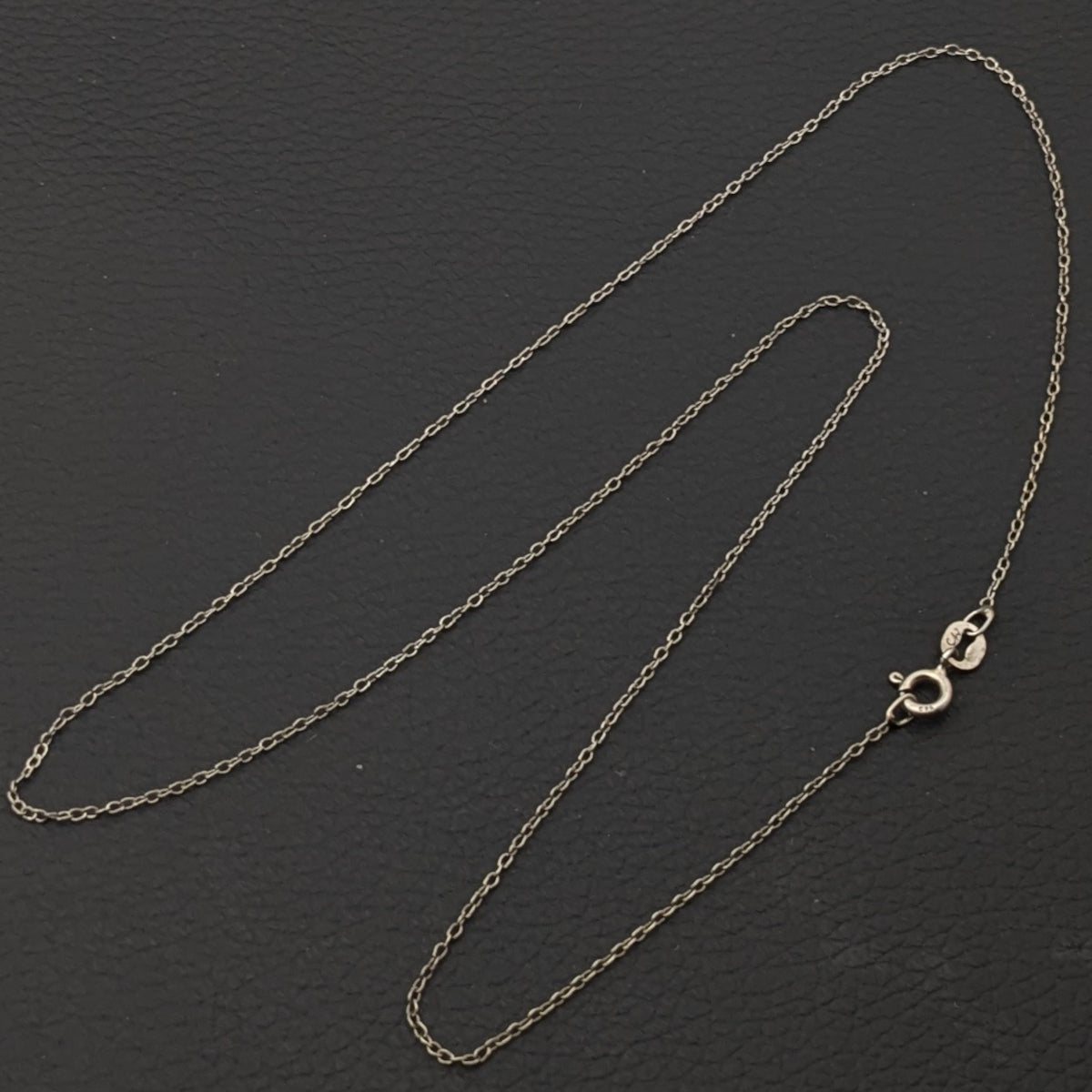 ヴィンテージ イタリアンシルバー925 ケーブルチェーン ネックレス 0.9g