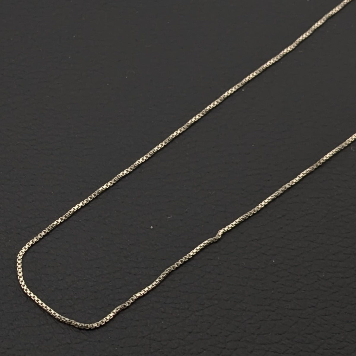 ヴィンテージ イタリアンシルバー925 ボックスチェーンネックレス1.7g