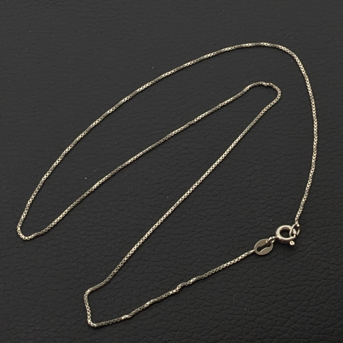 ヴィンテージ イタリアンシルバー925 ボックスチェーンネックレス1.7g