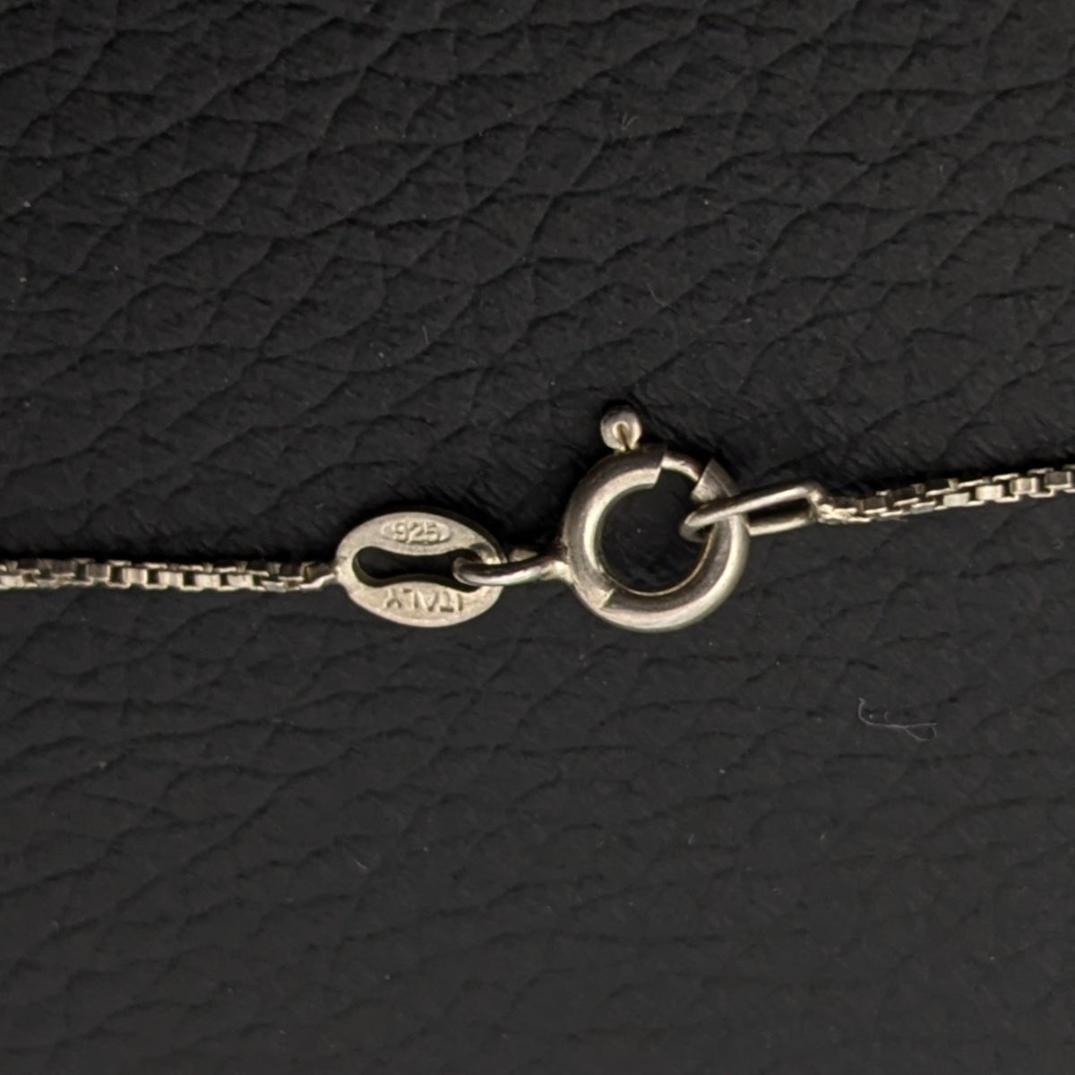 ヴィンテージ イタリアンシルバー925 ボックスチェーンネックレス1.7g