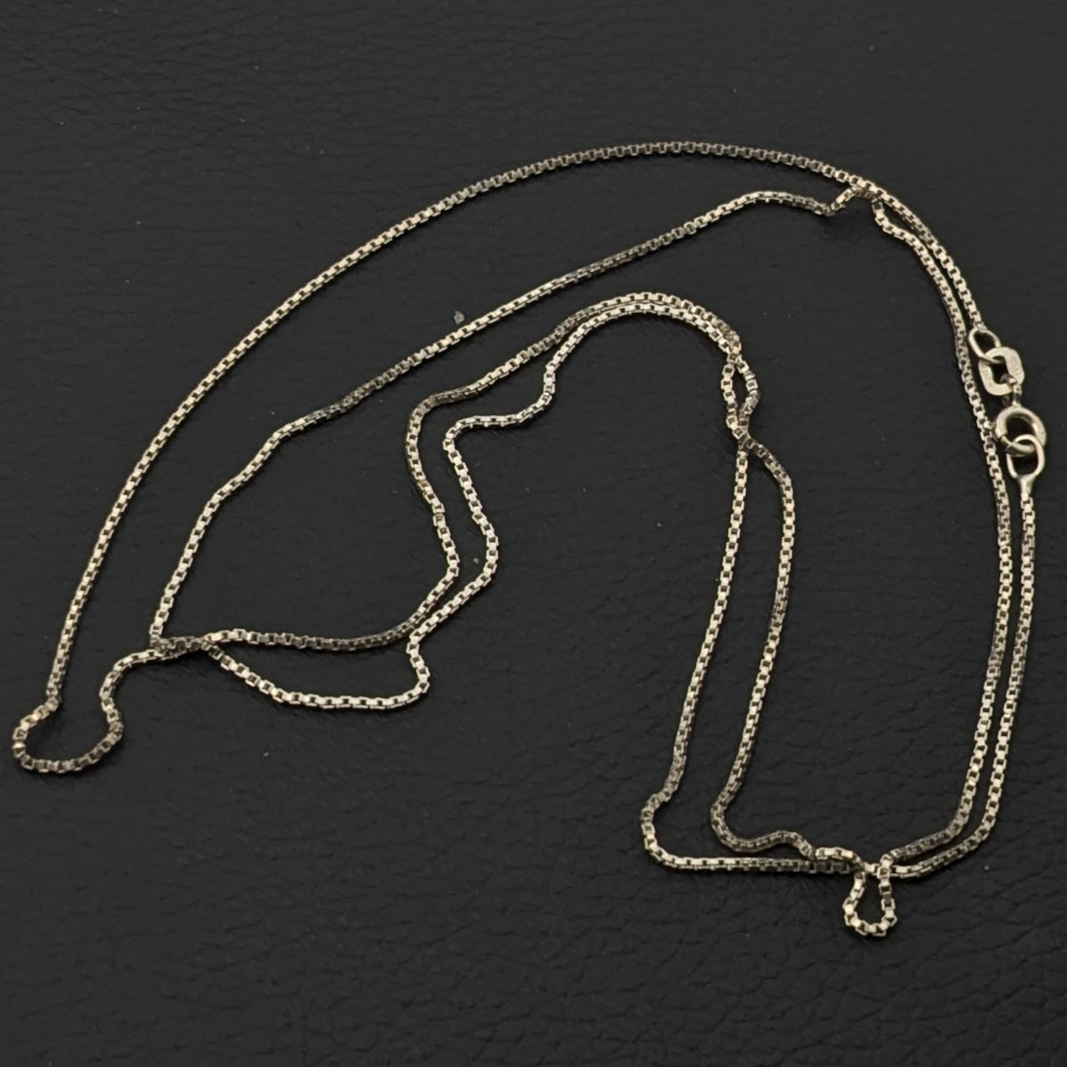 ヴィンテージ イタリアンシルバー925 ボックスチェーン ロングネックレス3.2g