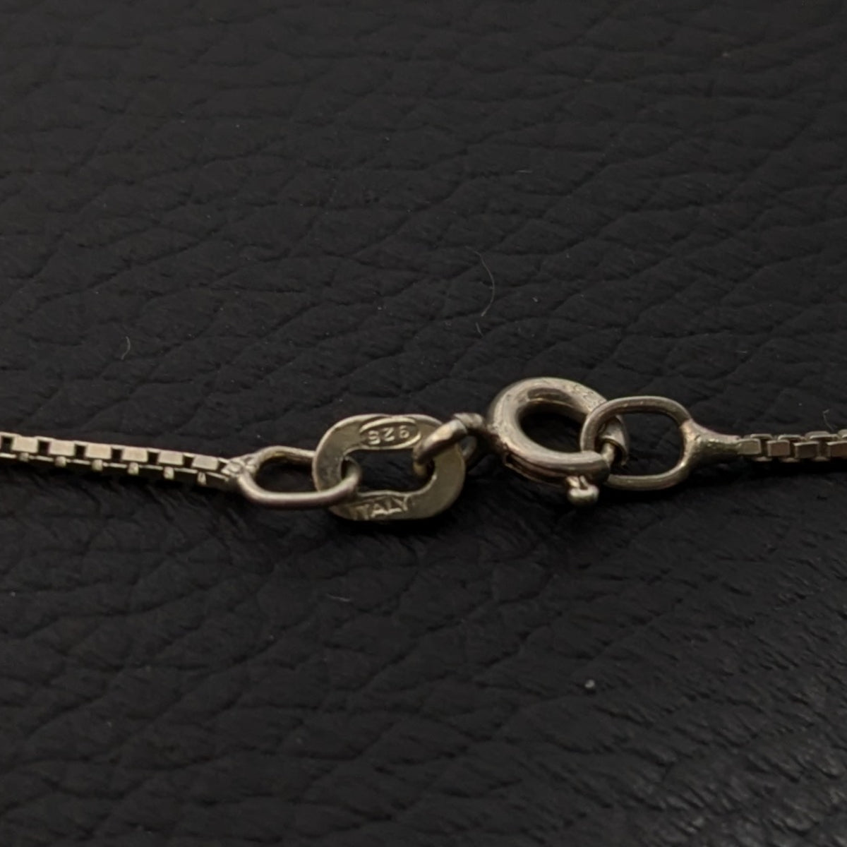 ヴィンテージ イタリアンシルバー925 ボックスチェーン ロングネックレス3.2g