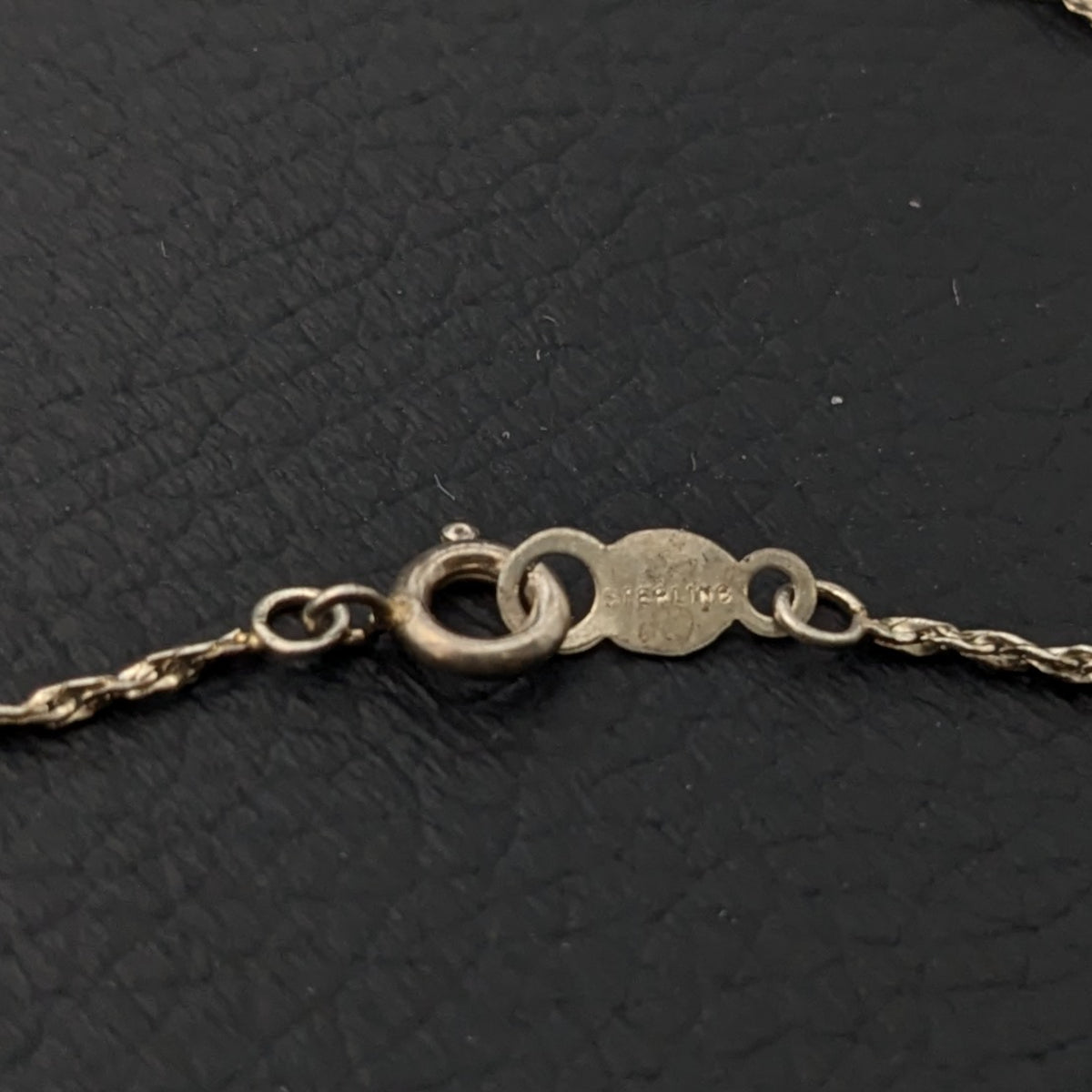 ヴィンテージ シルバー925 ツイストチェーン ネックレス 1.2g