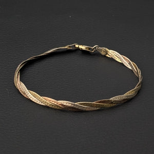 ヴィンテージ イタリアンシルバー925 トリカラー メッシュ