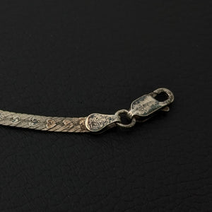 Italy vintage ボックス ヘリンボーンチェーンブレスレット 925 ヴィンテージ イタリアンシルバー925 ヘリンボーンチェーン