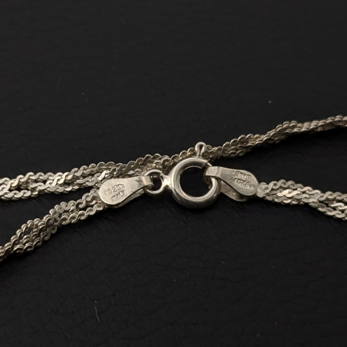 ヴィンテージ イタリアンシルバー925 メッシュ サーペンタインチェーン ブレスレット 2.3g