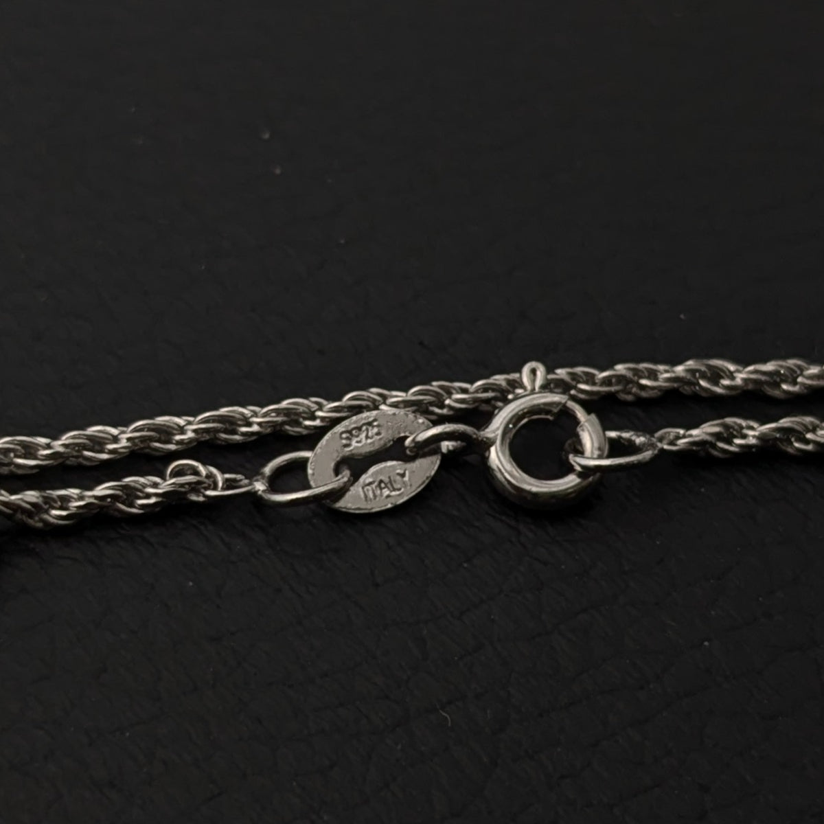 ヴィンテージ イタリアンシルバー925 ロープチェーン ブレスレット1.5g