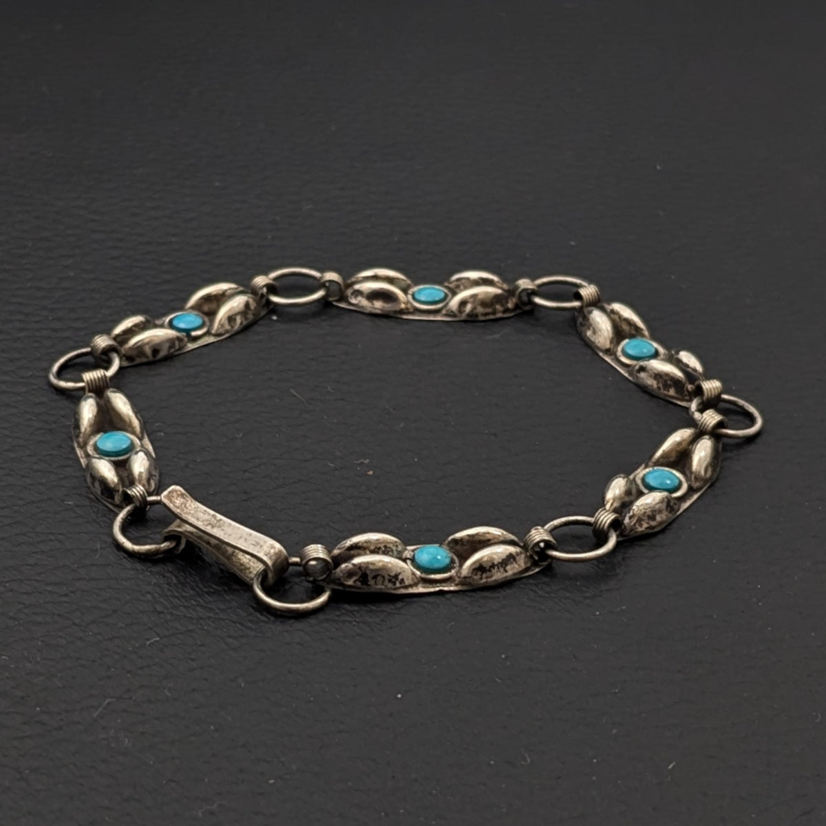 ヴィンテージ メキシカンシルバー925 ターコイズ ブレスレット 5g